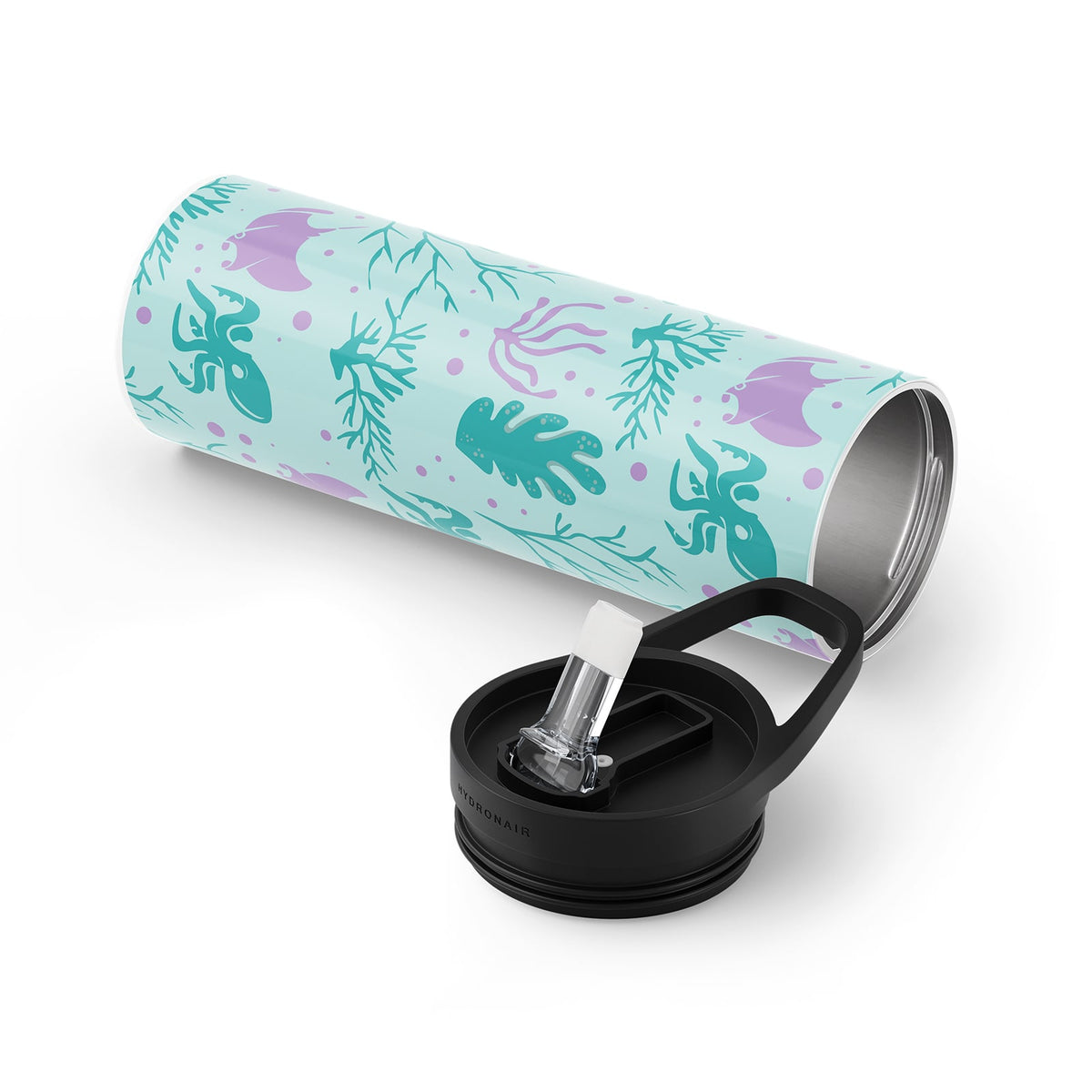 Light Blue Nautical 560ml Reusable Bottle By Hydronair