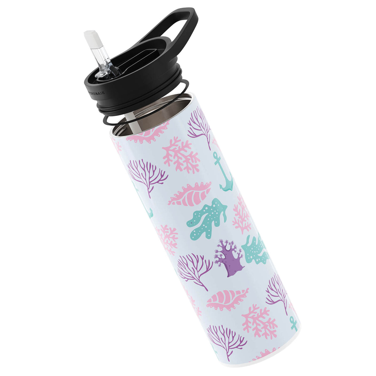 Light Blue Nautical 560ml Reusable Bottle By Hydronair