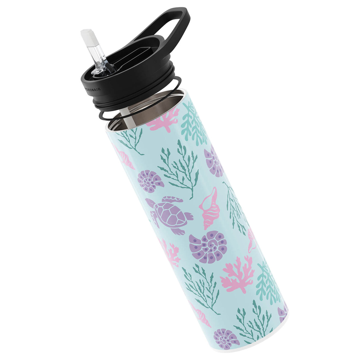 Light Blue Nautical 560ml Reusable Bottle By Hydronair