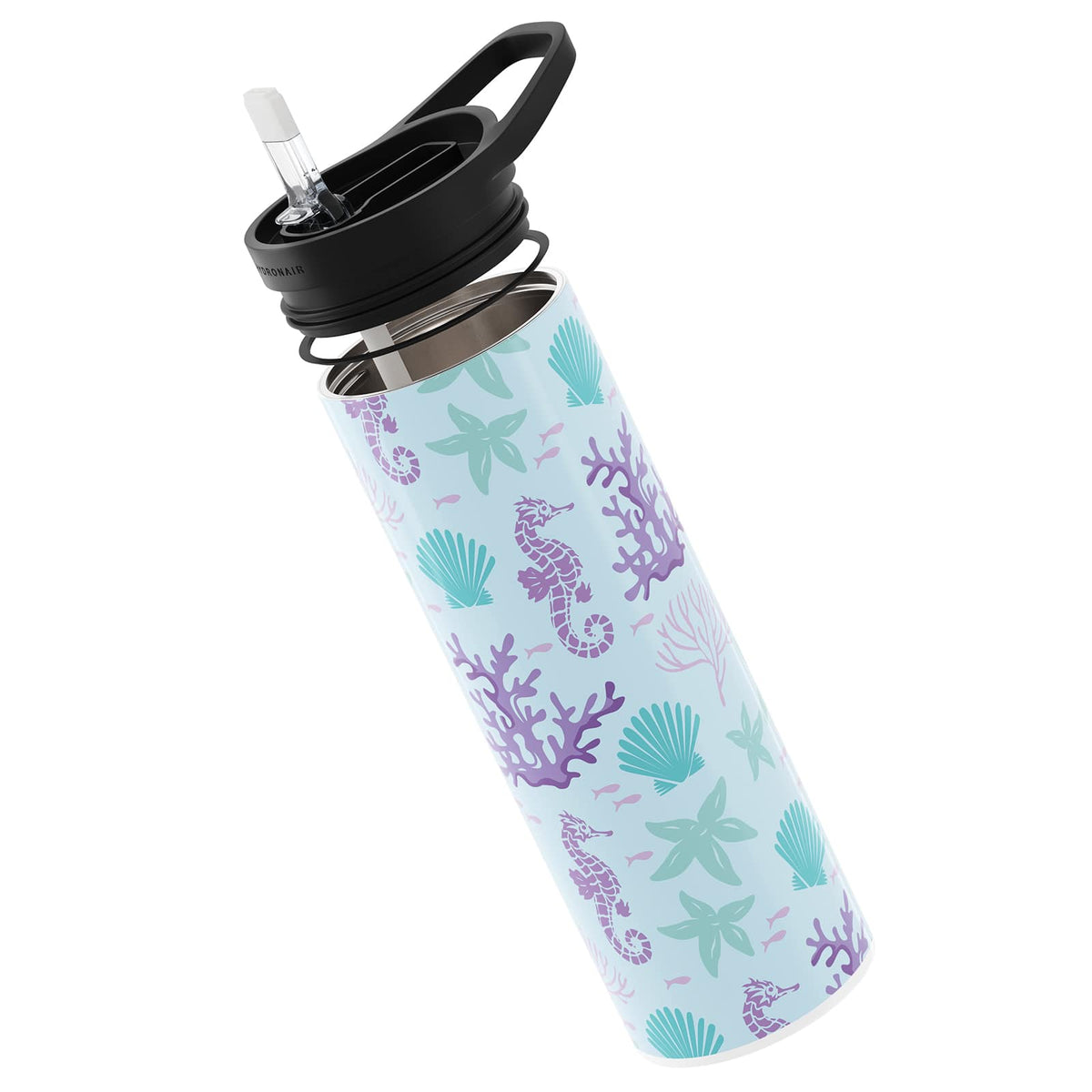 Light Blue Nautical 560ml Reusable Bottle By Hydronair