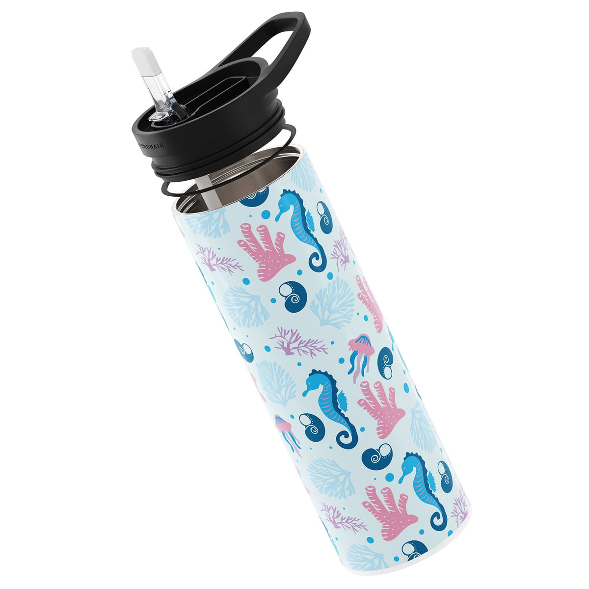 Light Blue Nautical 560ml Reusable Bottle By Hydronair