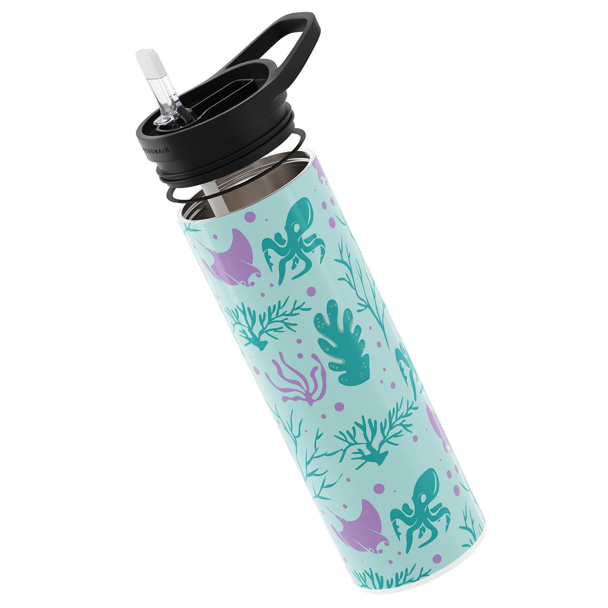 Light Blue Nautical 560ml Reusable Bottle By Hydronair