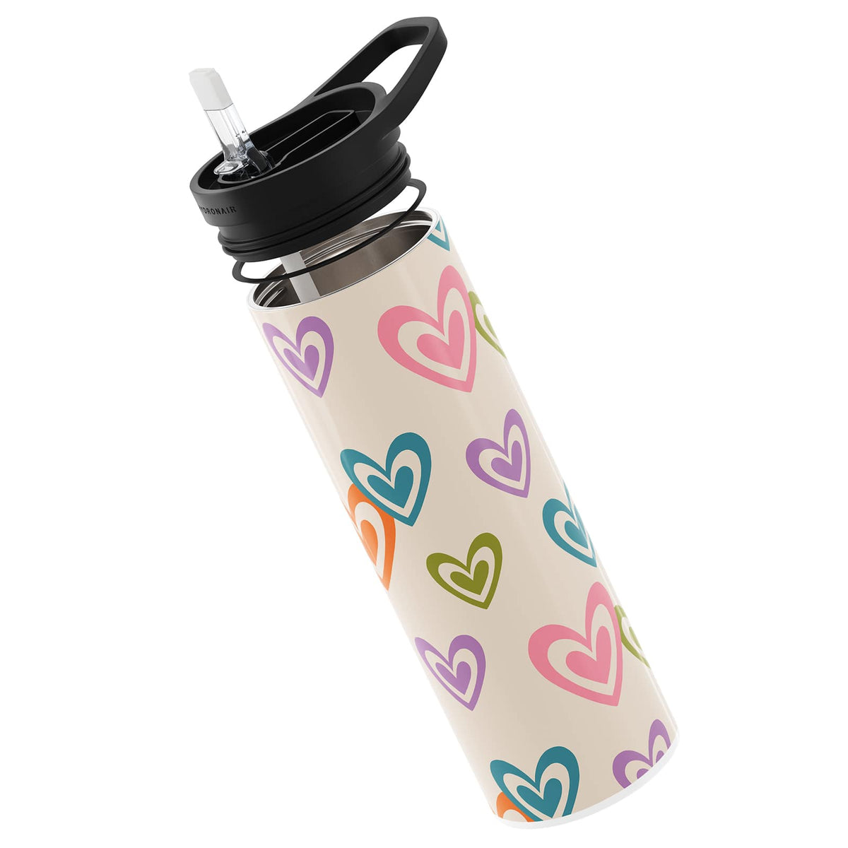 Light Cream Retro 560ml Reusable Bottle By Hydronair