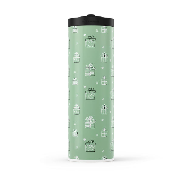 Light Green Christmas 560ml Water Bottle By Hydronair