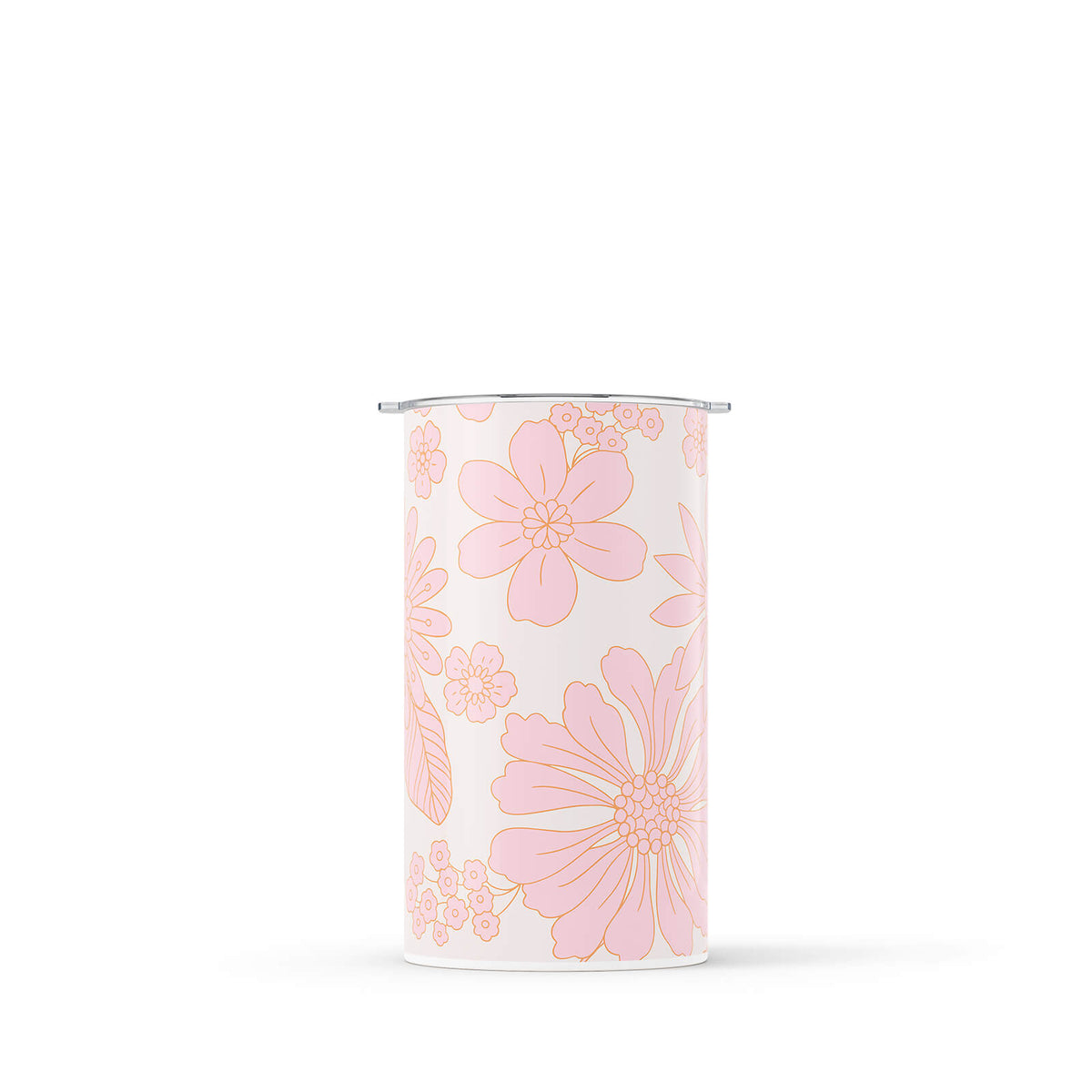Light Pink Floral 340ml Reusable Coffee Cup By Hydronair 
