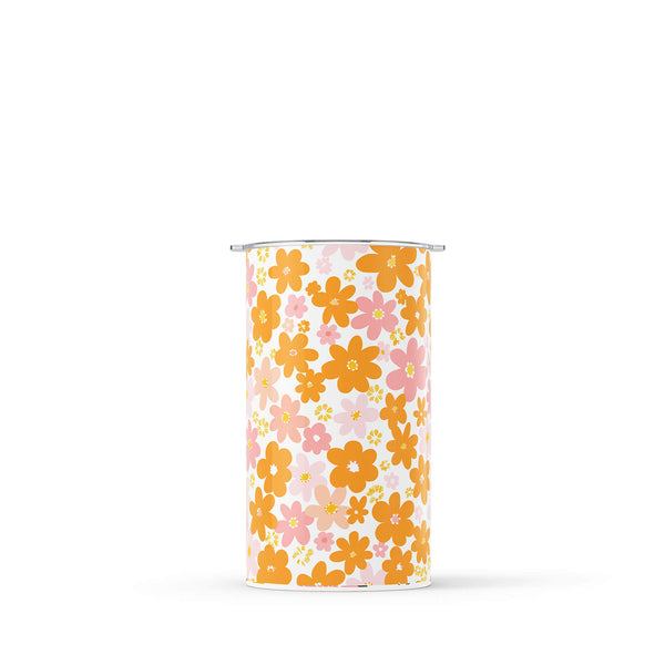 Light Pink Floral 340ml Reusable Coffee Cup By Hydronair 