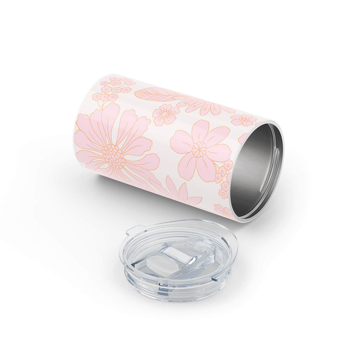 Light Pink Floral 340ml Reusable Cup By Hydronair 