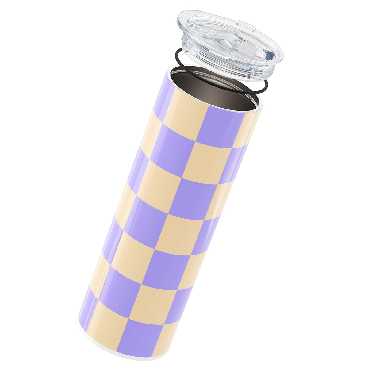 Lilac Checkered Insulated 20oz Cup