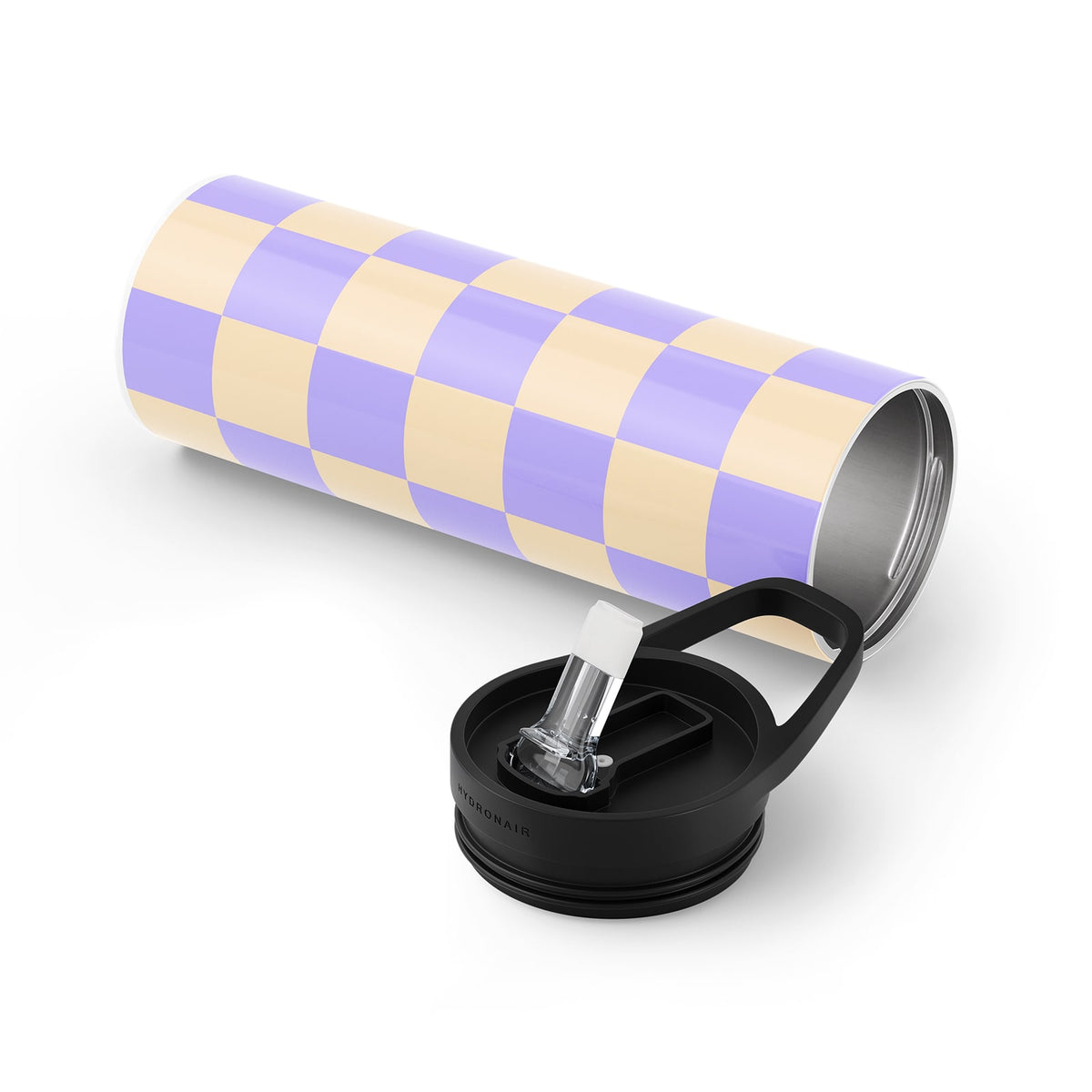 Lilac Checkered Metal 20oz Tumbler