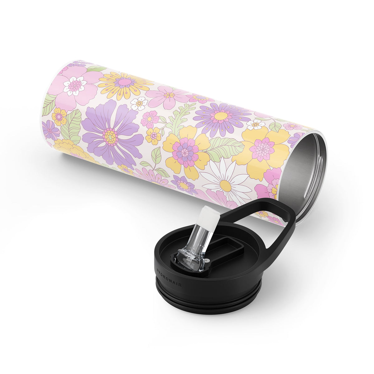 Multicolour Floral 560ml Bottle By Hydronair