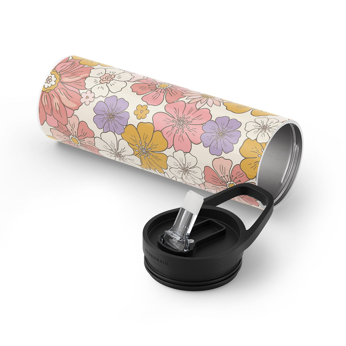 Multicolour Floral 560ml Bottle By Hydronair