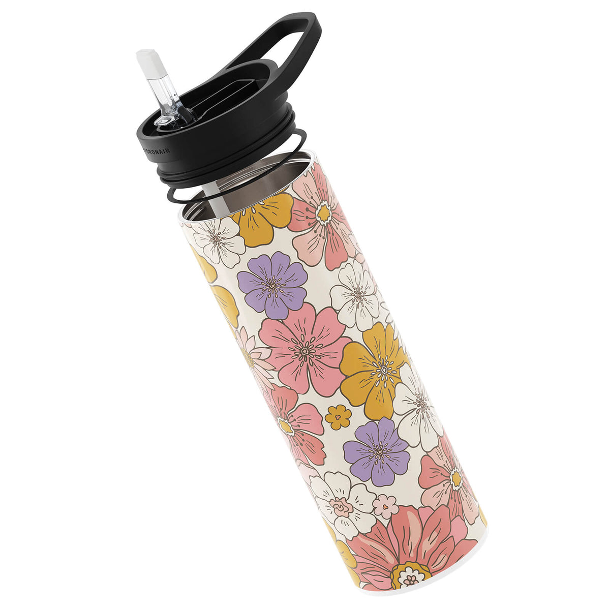 Multicolour Floral 560ml Reusable Bottle By Hydronair