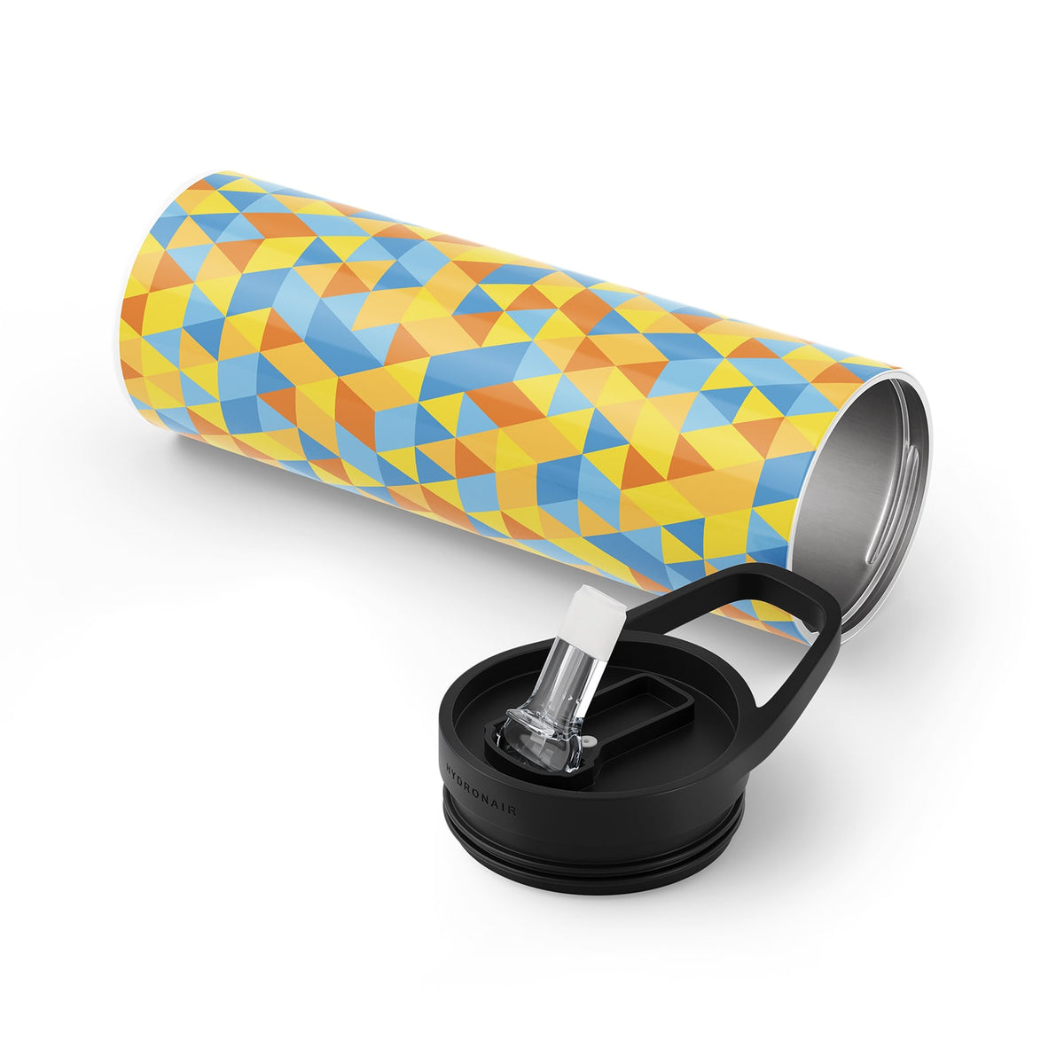 Multicolour Geometric 560ml Bottle By Hydronair