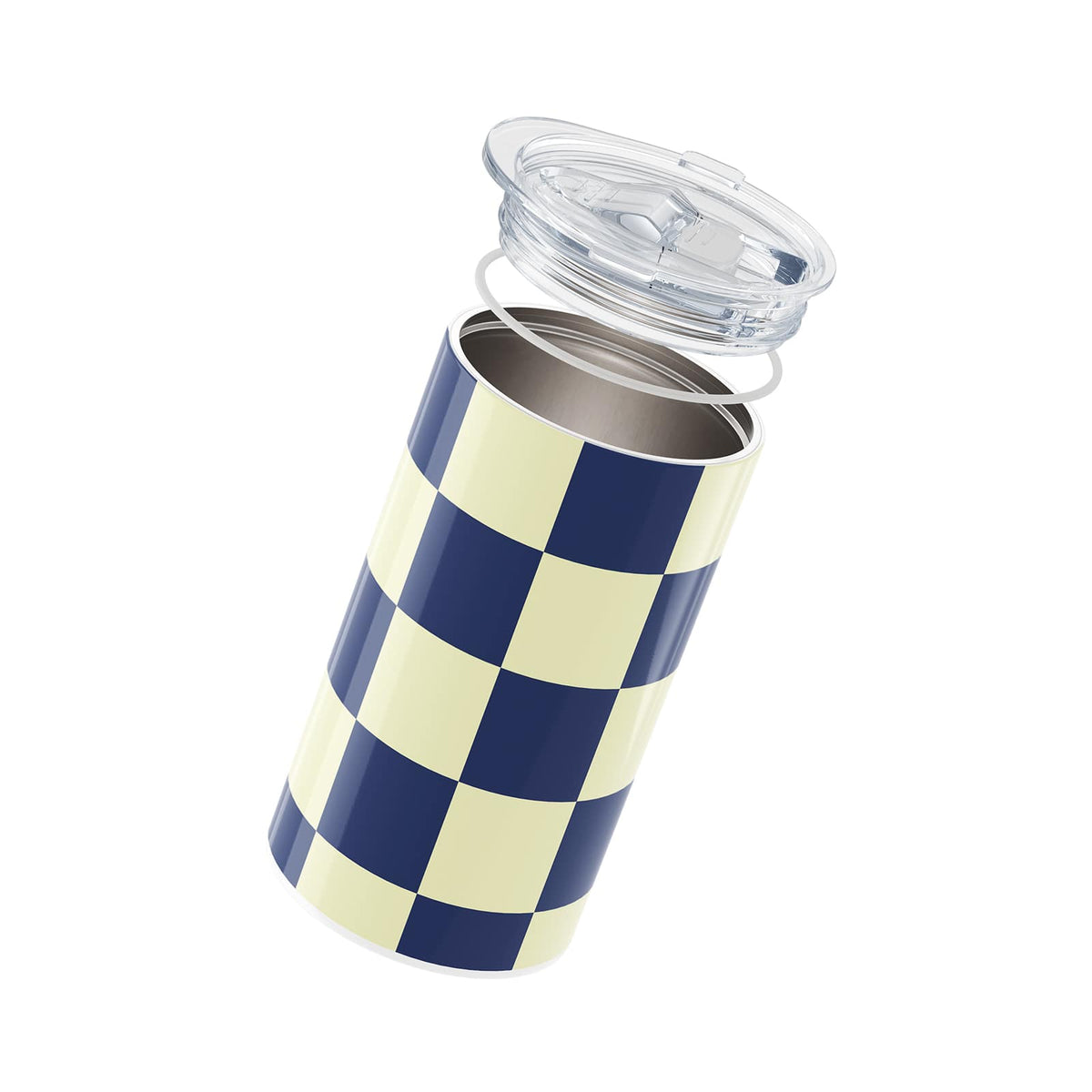 Navy Checkered 340ml Coffee Cup By Hydronair 