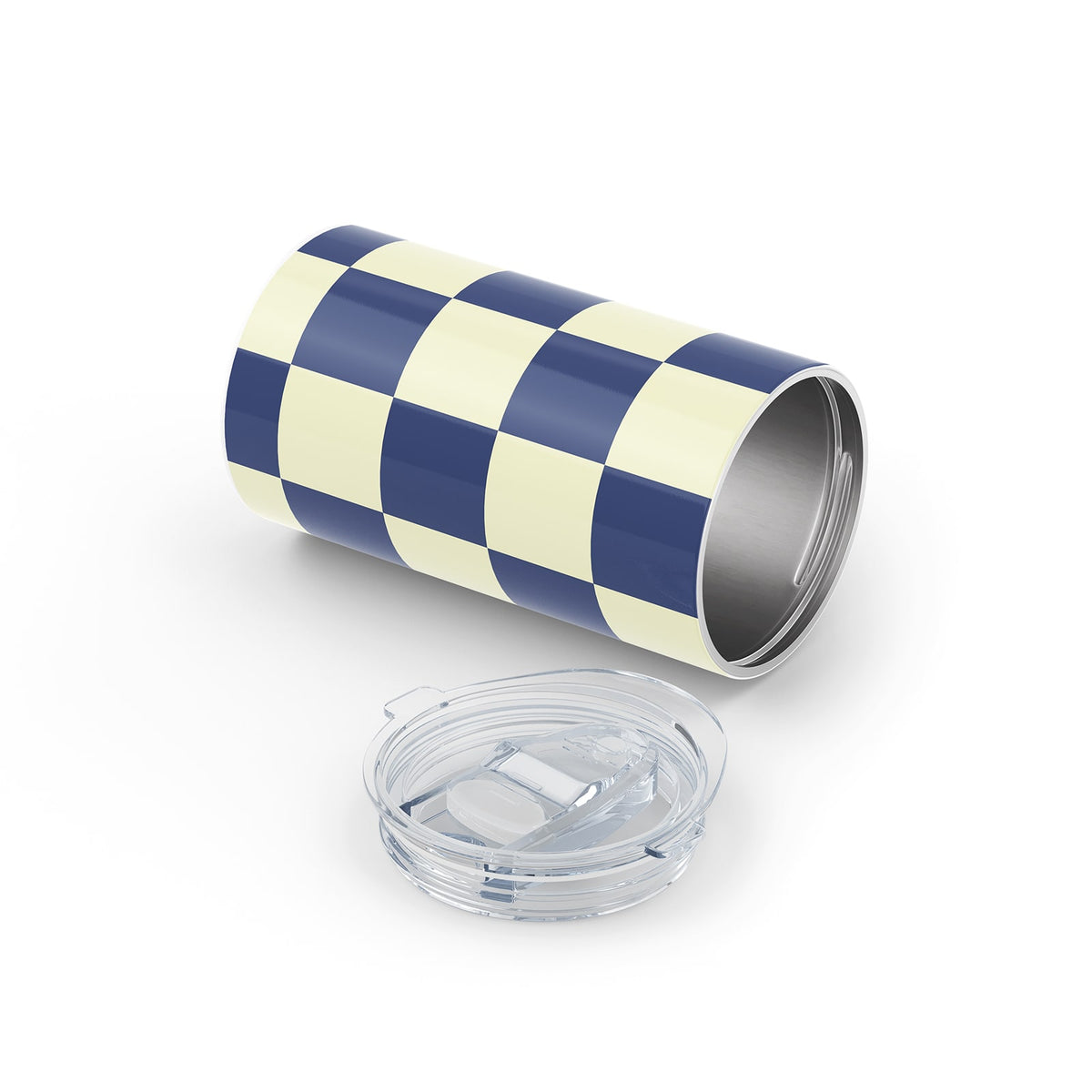 Navy Checkered 340ml Reusable Cup By Hydronair 