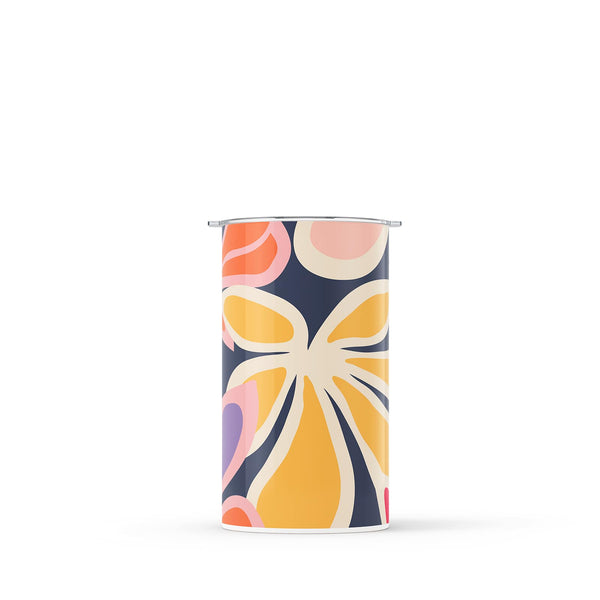 Navy Floral Spring 340ml Reusable Coffee Cup By Hydronair 