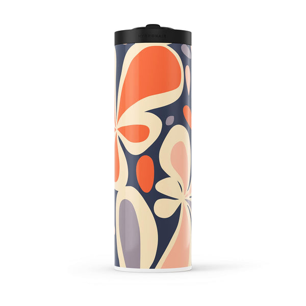Navy Floral Spring 560ml Water Bottle By Hydronair