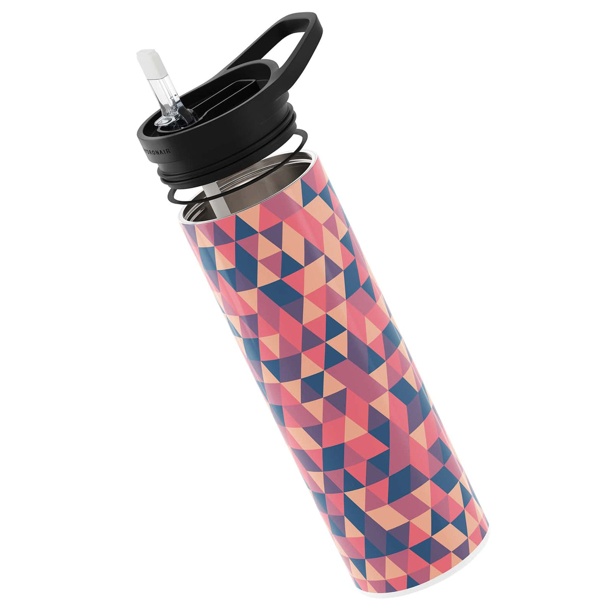 Navy Geometric 560ml Reusable Bottle By Hydronair