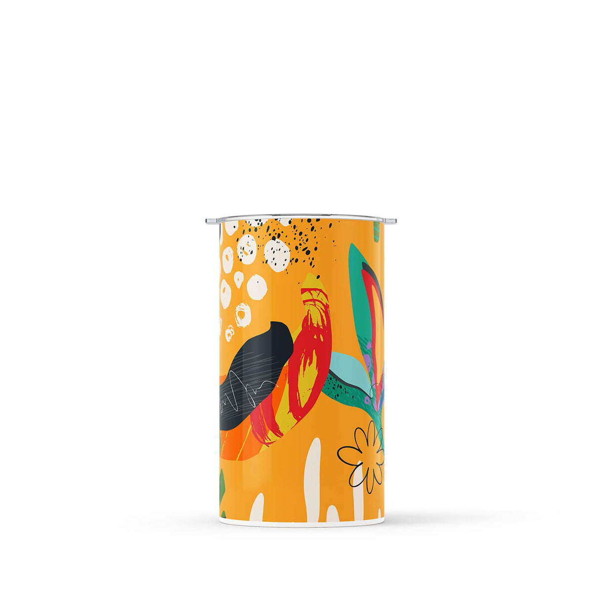 Orange Abstract Double Walled 12oz Cup