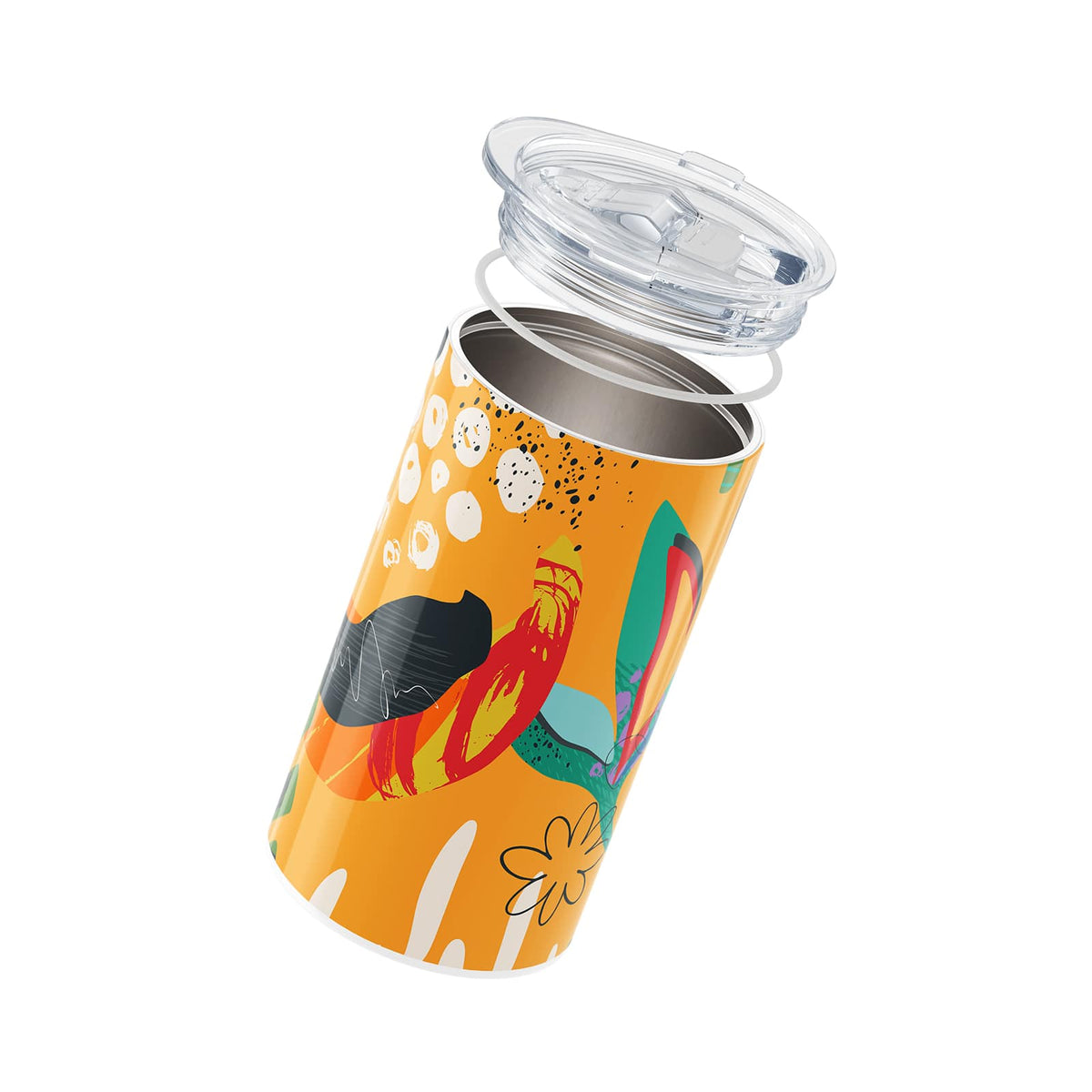 Orange Abstract Insulated 12oz Cup