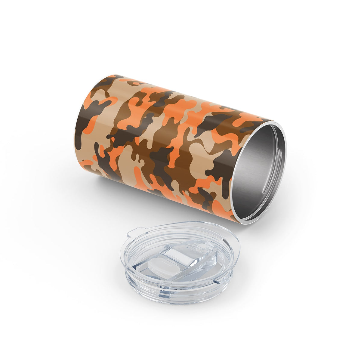 Orange Camo Metal 12oz Tumbler