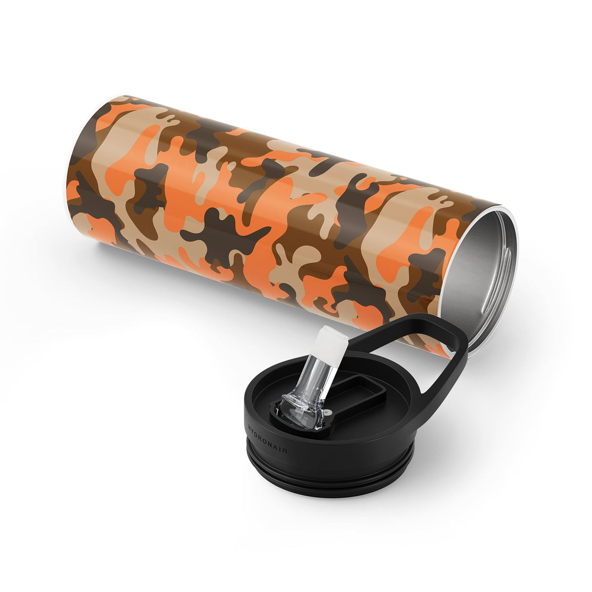 Orange Camouflage 560ml Reusable Bottle By Hydronair