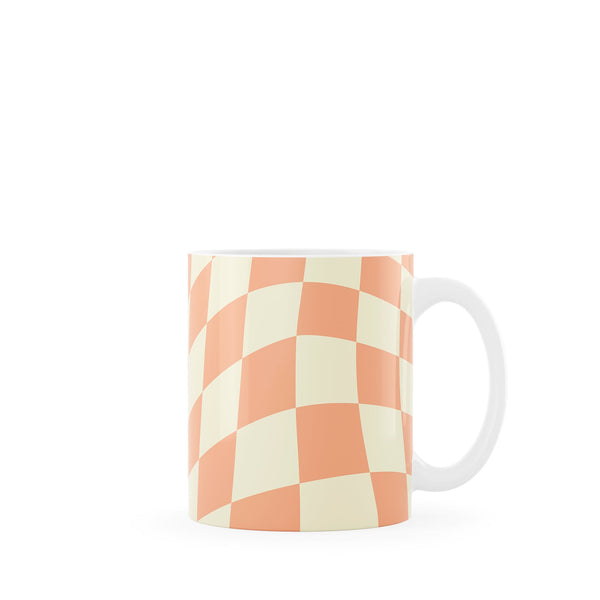 Orange Checkered Mug