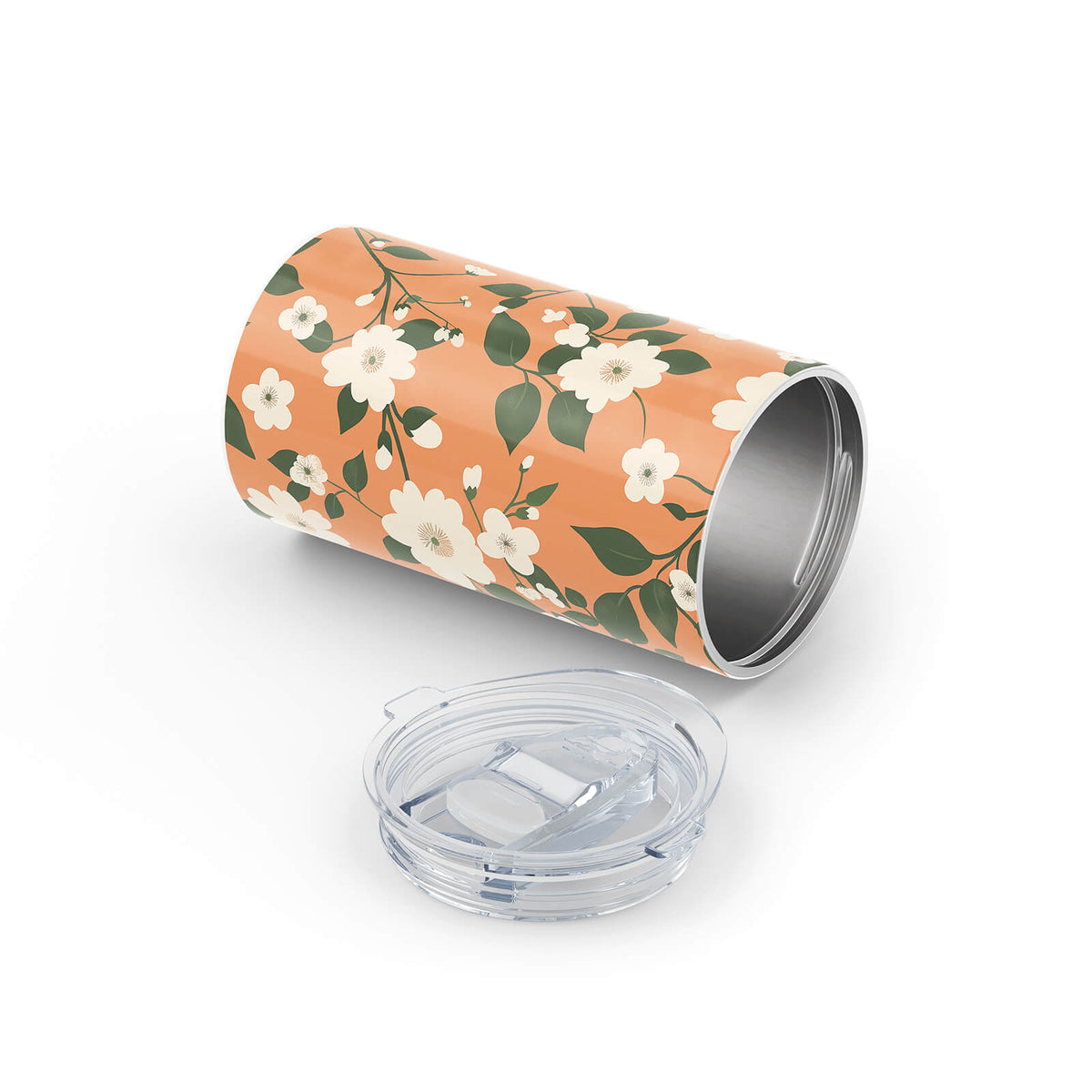 Orange Floral 340ml Reusable Cup By Hydronair