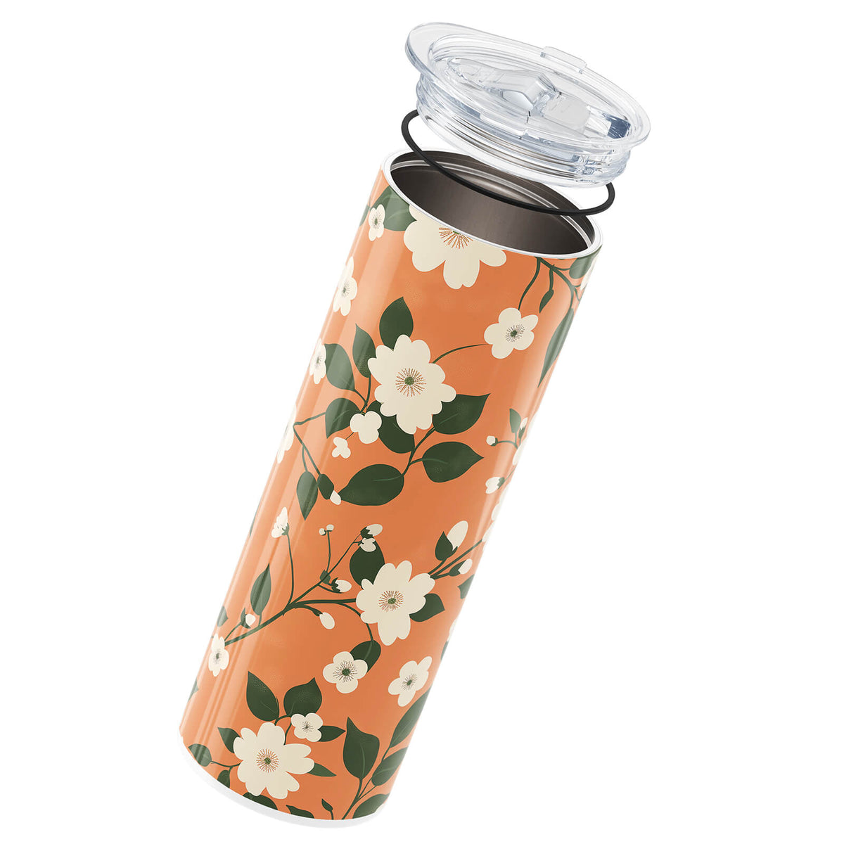 Orange Floral 560ml Cup By Hydronair