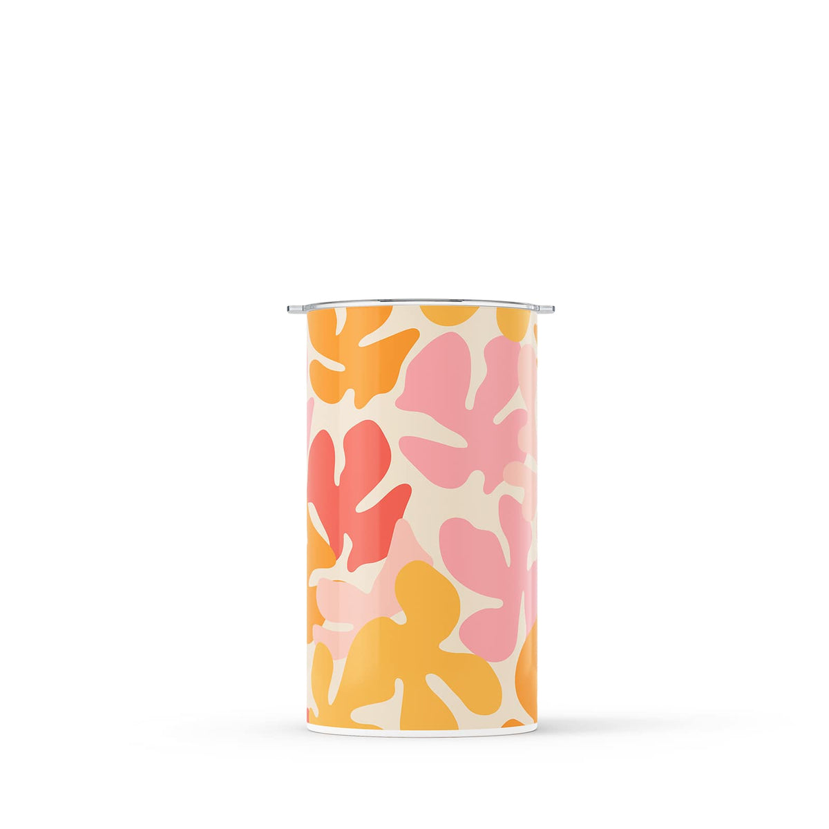 Orange Floral Spring 340ml Reusable Coffee Cup By Hydronair 