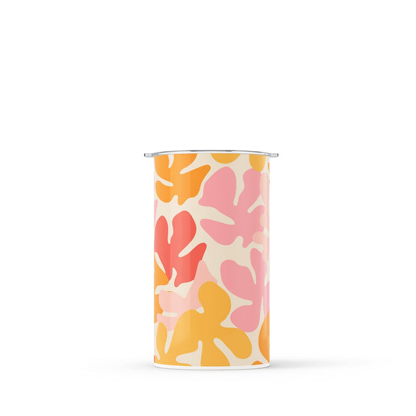 Orange Floral Spring 340ml Reusable Coffee Cup By Hydronair 