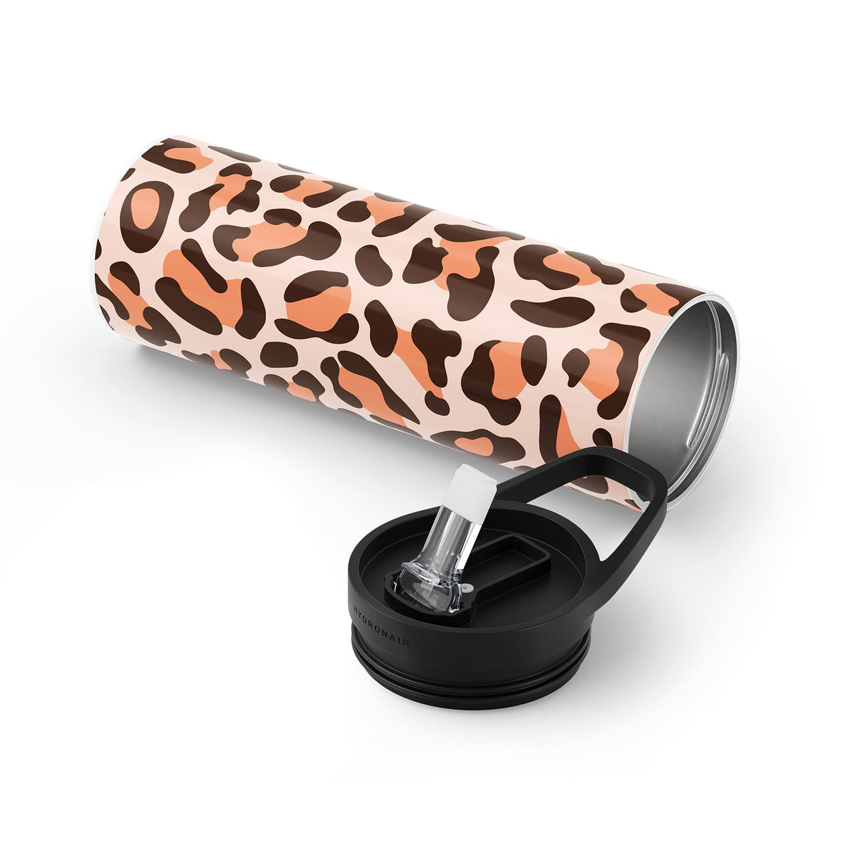 Orange Leopard Print Metal 20oz Tumbler