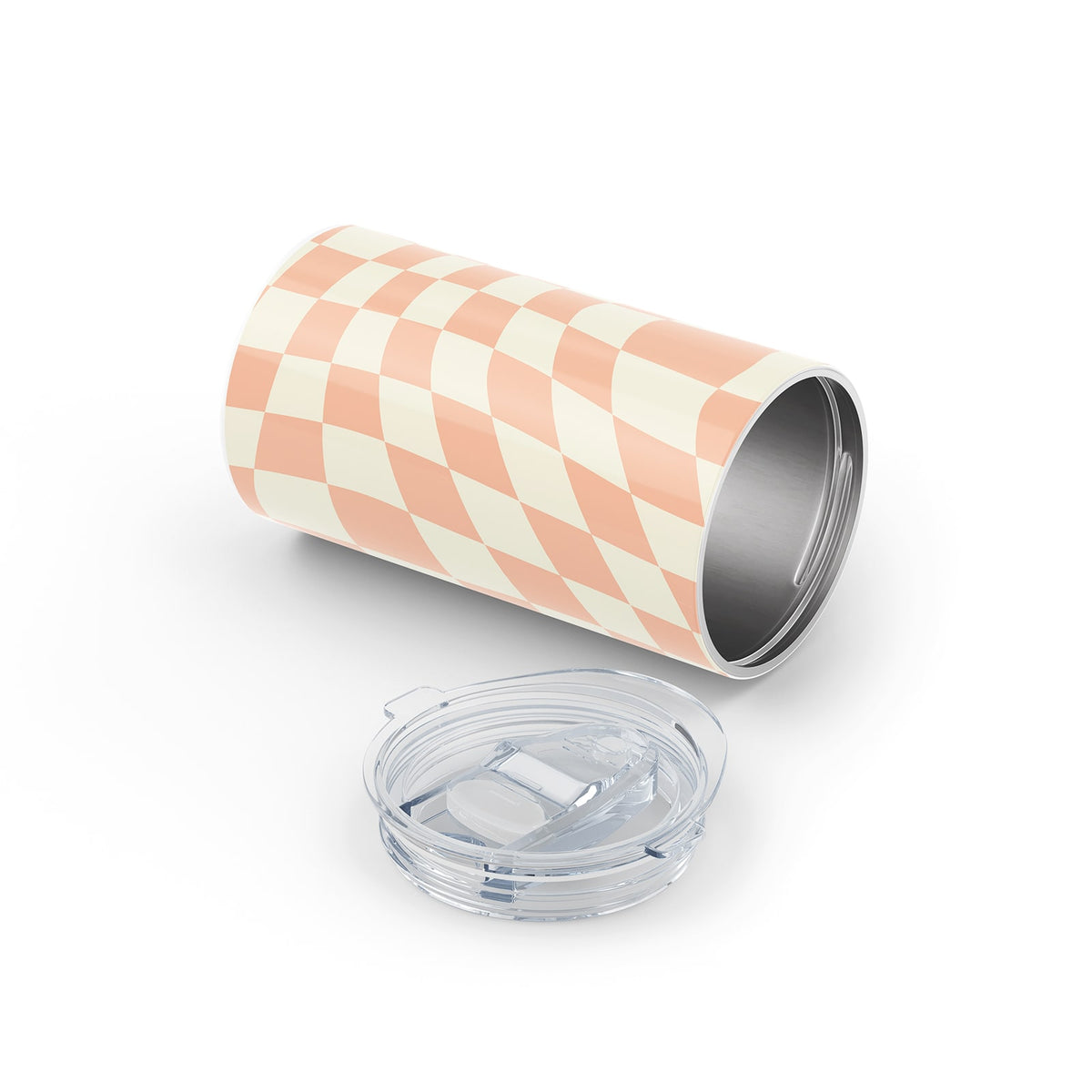 Peach Checkered 340ml Reusable Cup By Hydronair