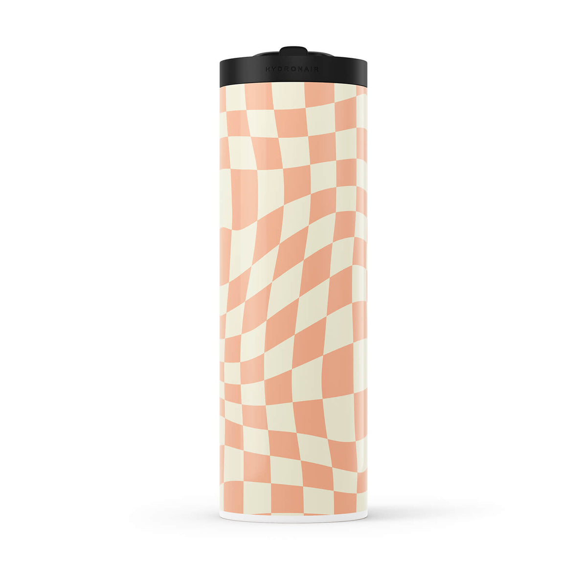 Peach Checkered 560ml Water Bottle By Hydronair