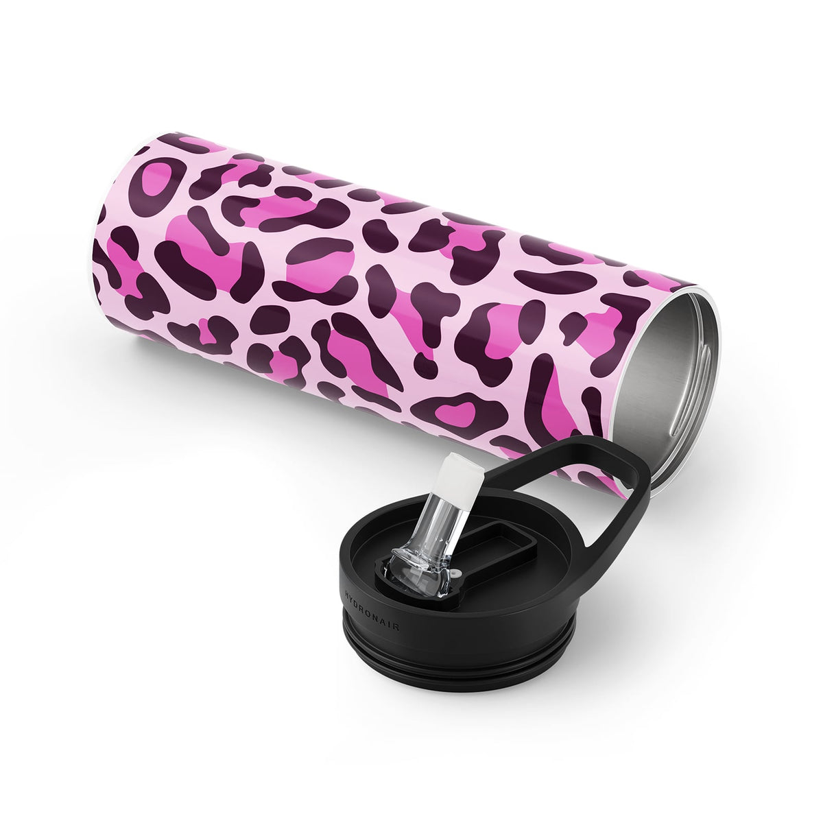 Pink Animal Print 560ml Bottle By Hydronair