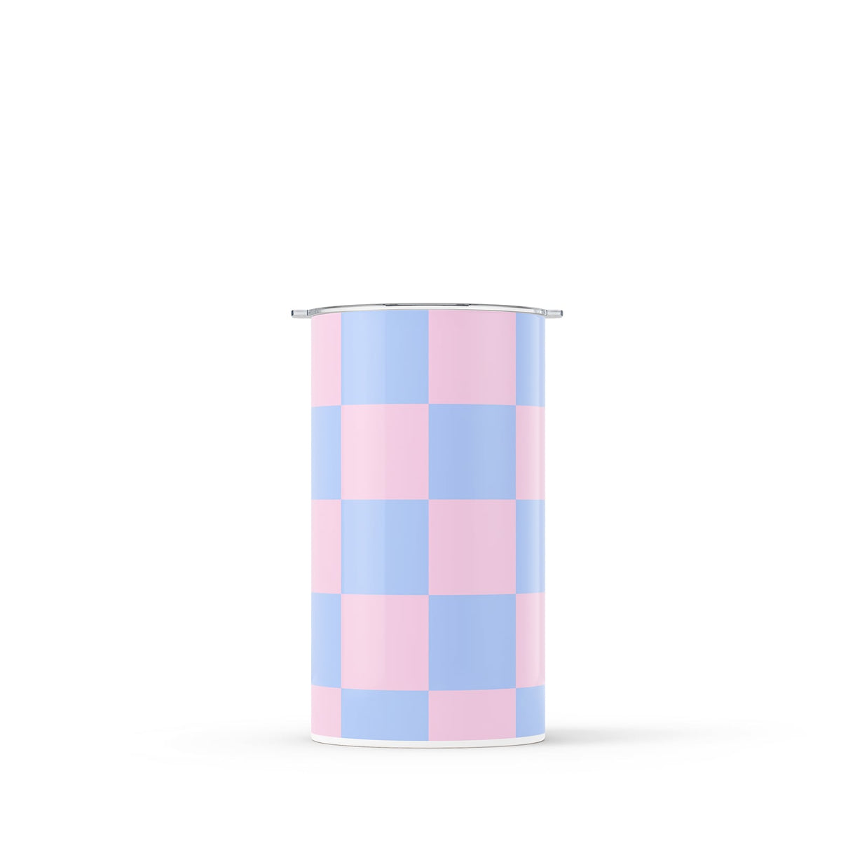 Pink Checkered 340ml Reusable Coffee Cup By Hydronair 