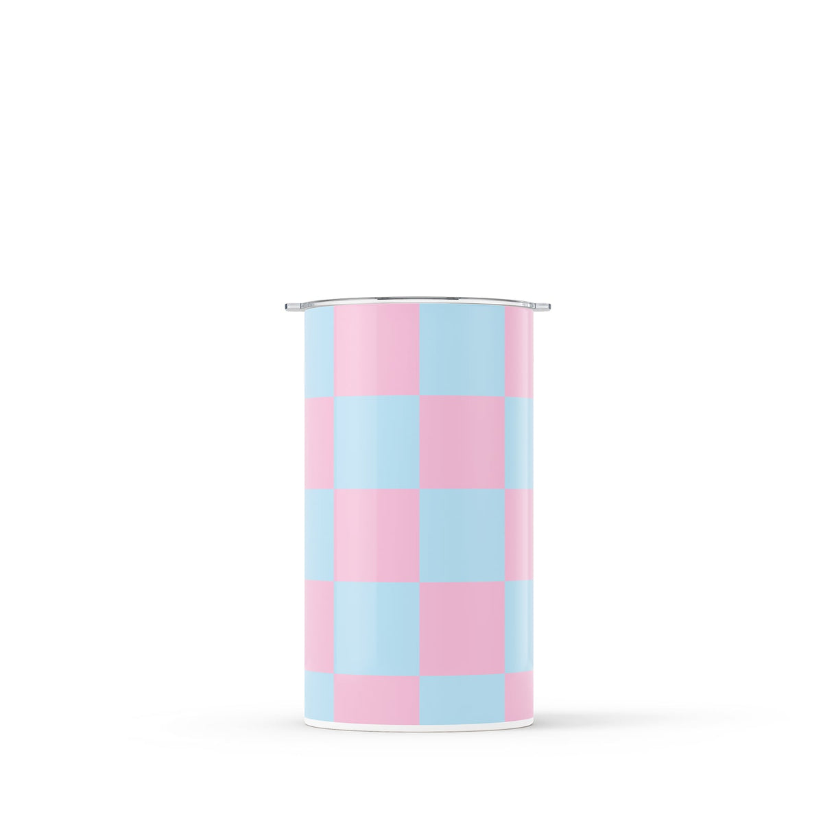 Pink Checkered 340ml Reusable Coffee Cup By Hydronair 
