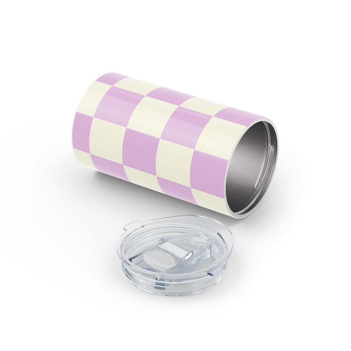 Pink Checkered 340ml Reusable Cup By Hydronair 