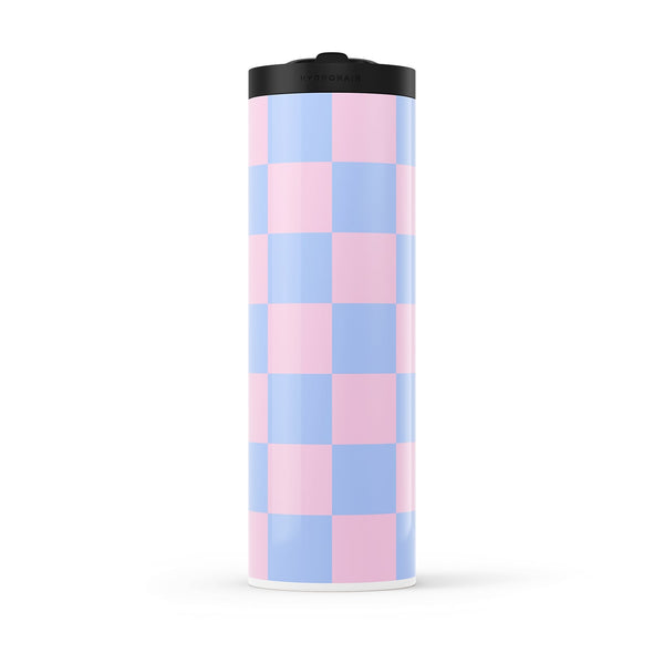Pink Checkered 560ml Water Bottle By Hydronair