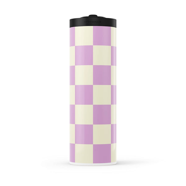 Pink Checkered 560ml Water Bottle By Hydronair