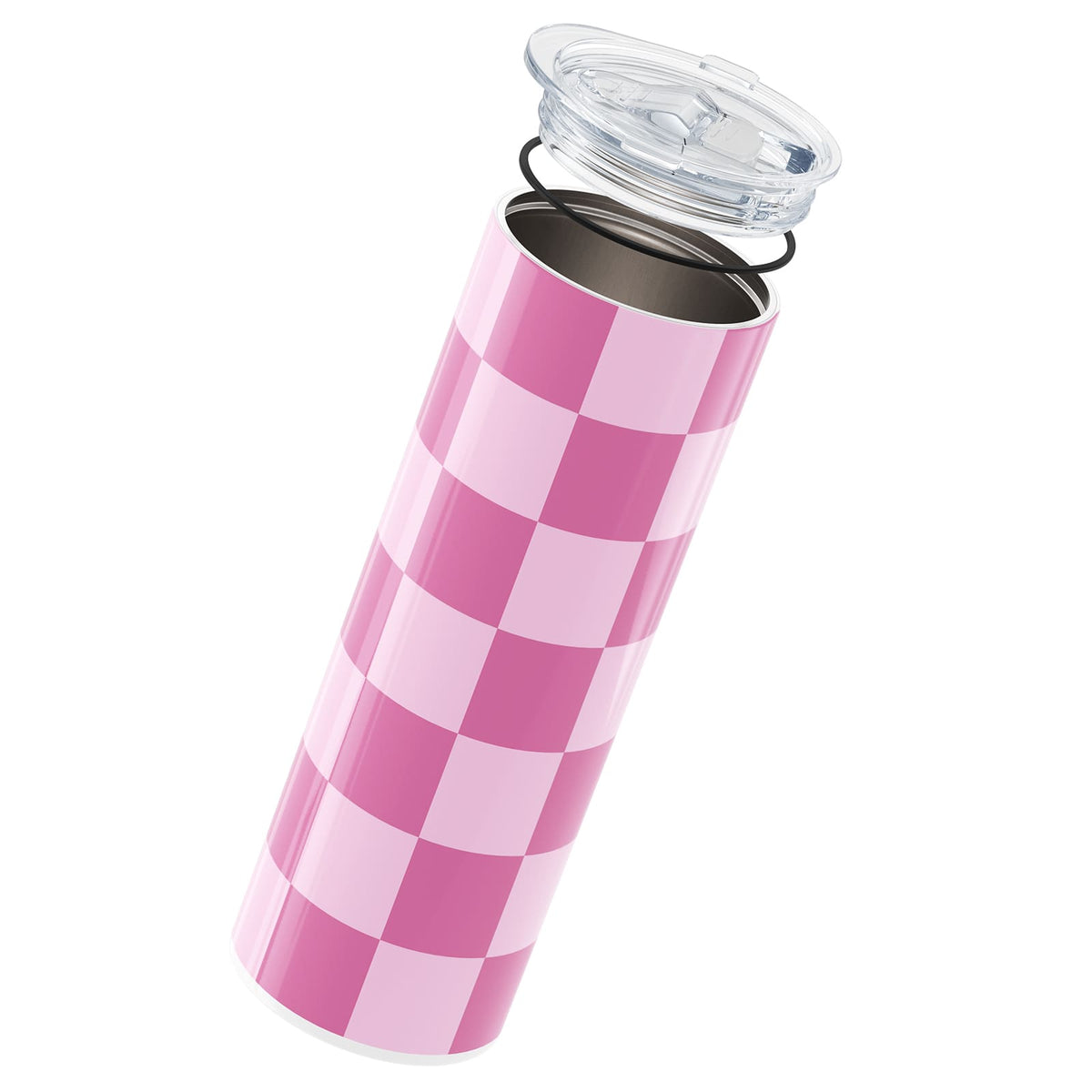 Pink Checkered Insulated 20oz Cup