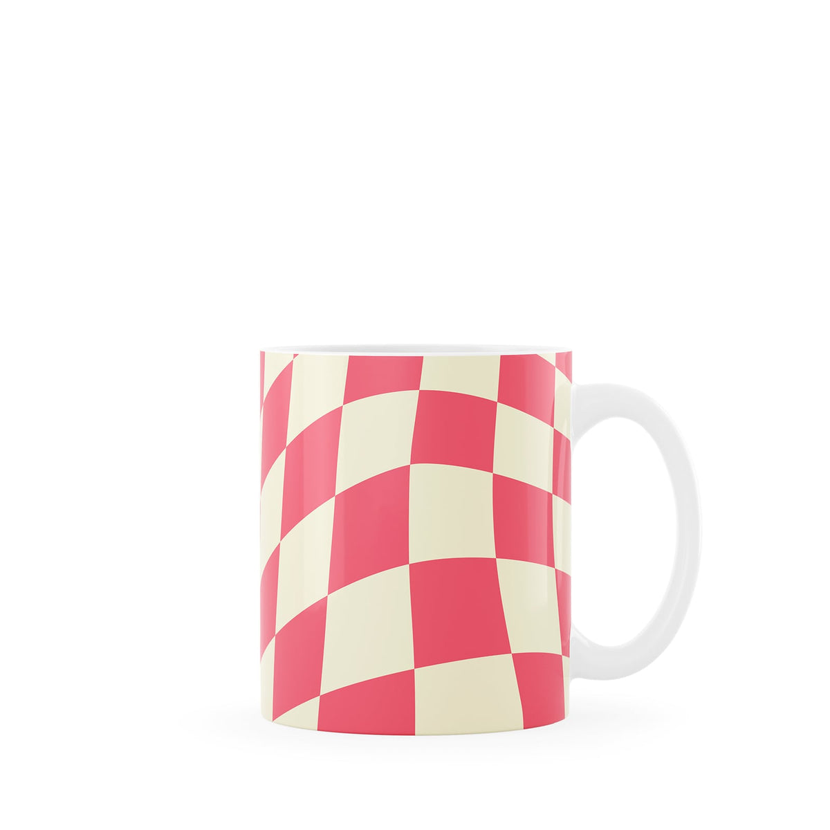 Pink Checkered Mug 