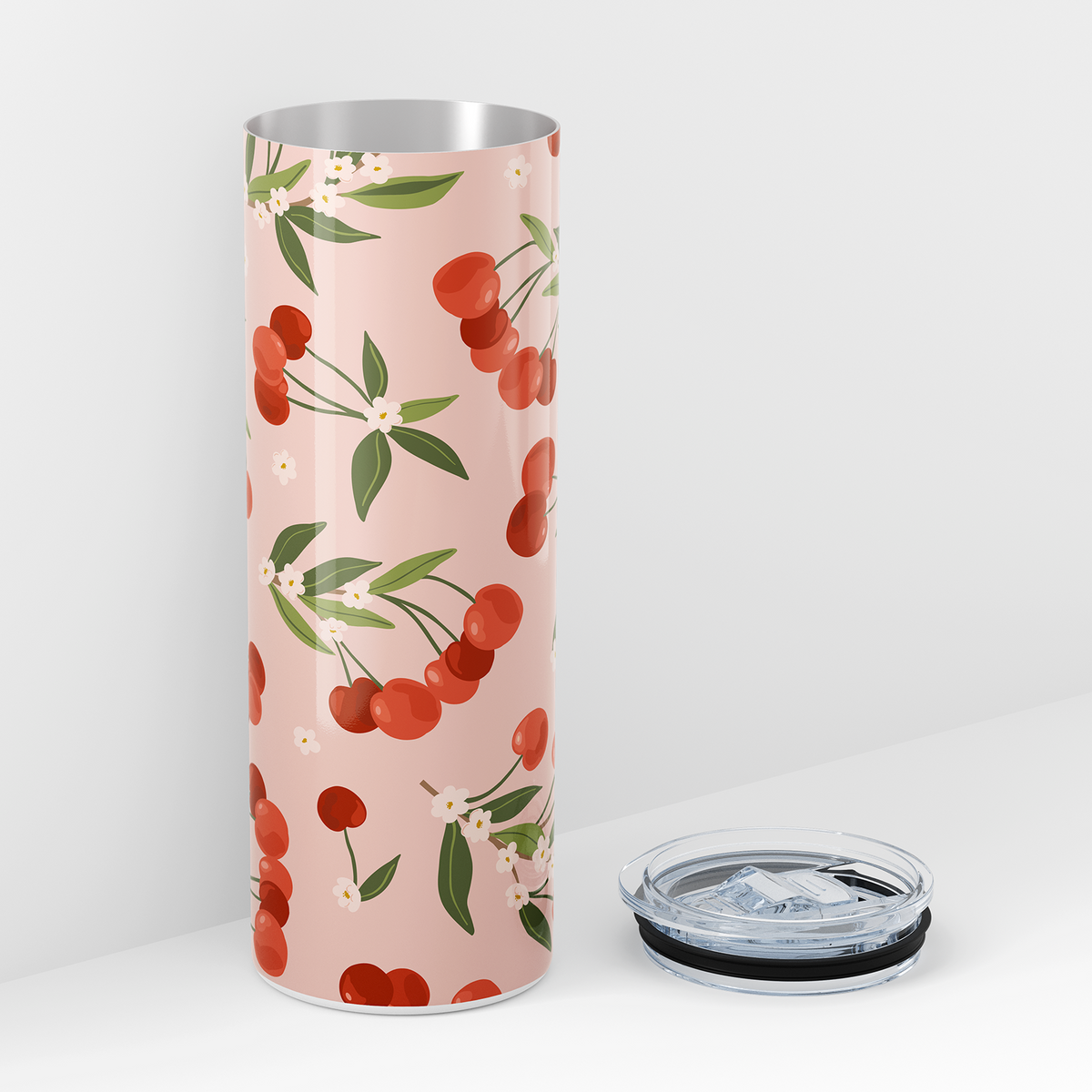 Pink Cherry Double Walled 20oz Tumbler