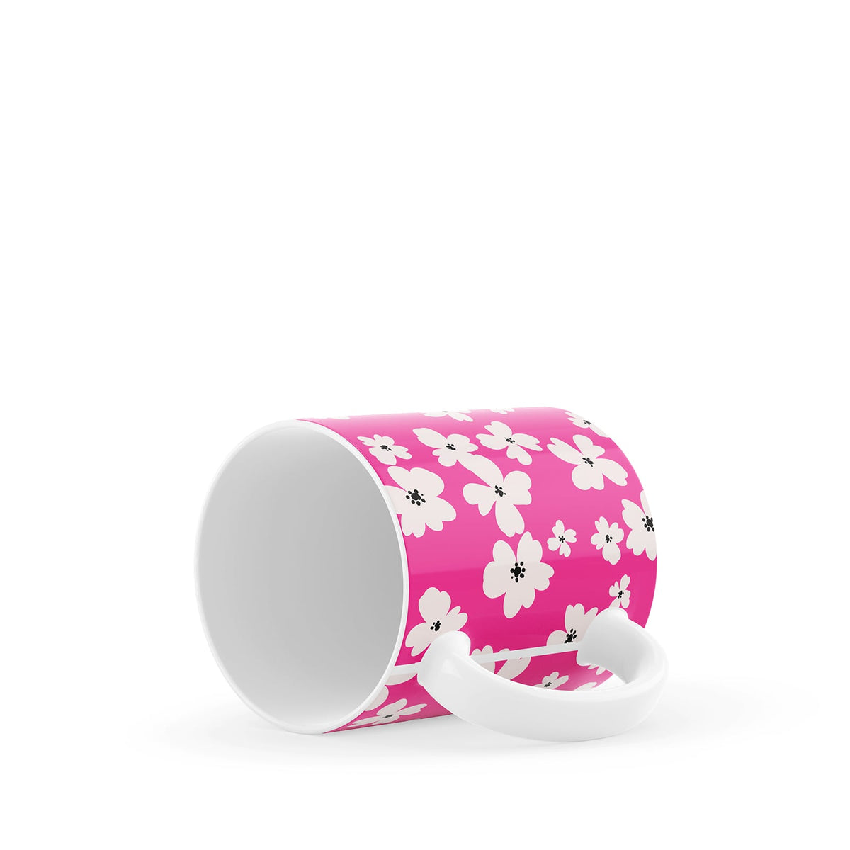 Pink Floral Ceramic Mug