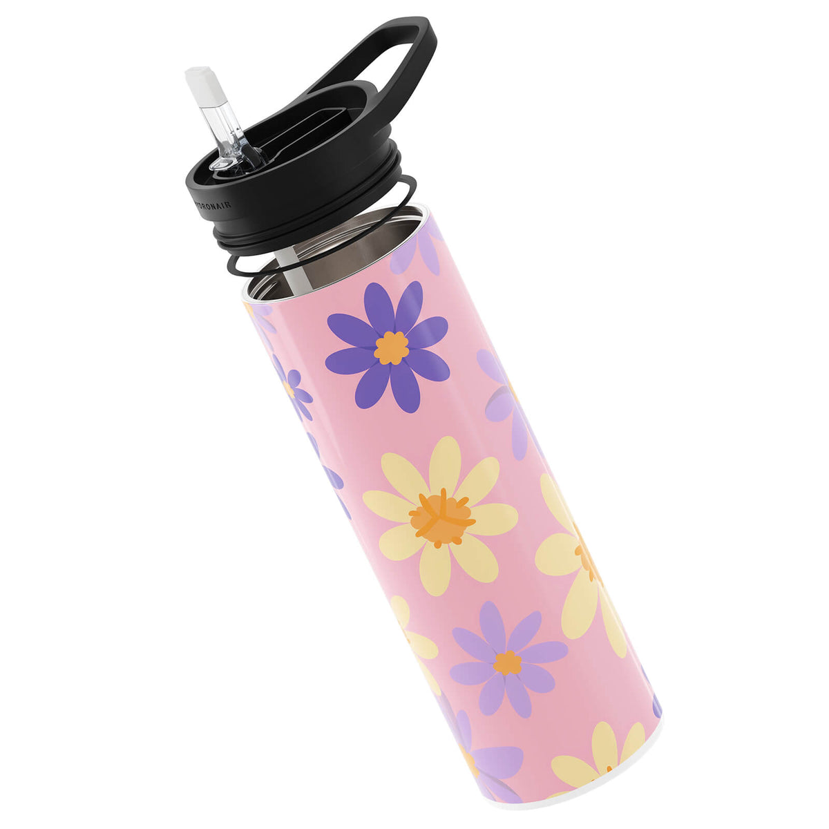 Pink Floral Double Walled 20oz Bottle