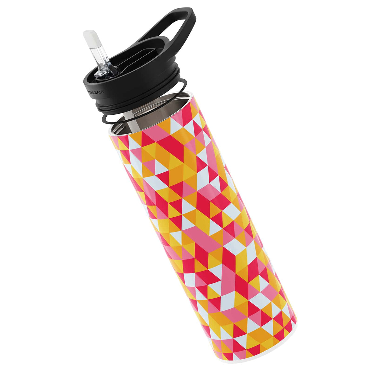 Pink Geometric 560ml Reusable Bottle By Hydronair