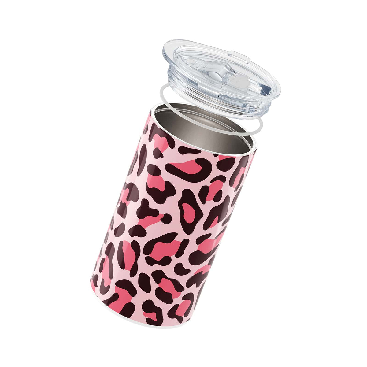 Pink Leopard Print Insulated 12oz Tumbler