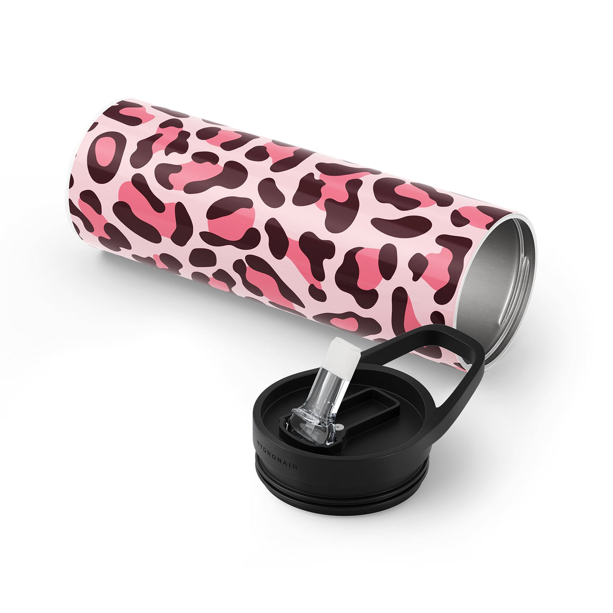 Pink Leopard Print Metal 20oz Tumbler