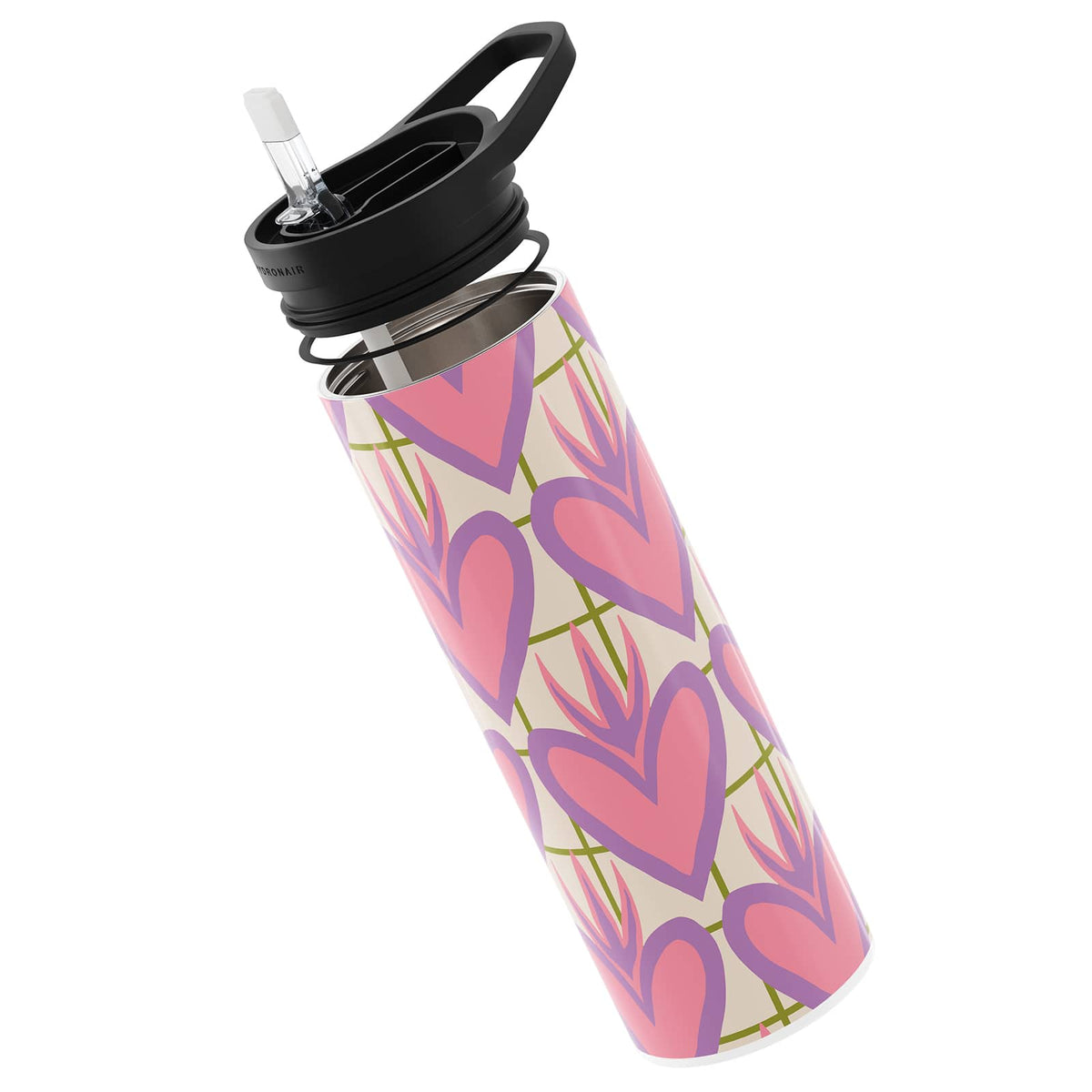Pink Retro 560ml Reusable Bottle By Hydronair