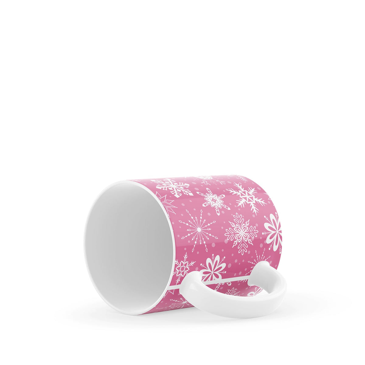 Pink Snowflake Ceramic Mug